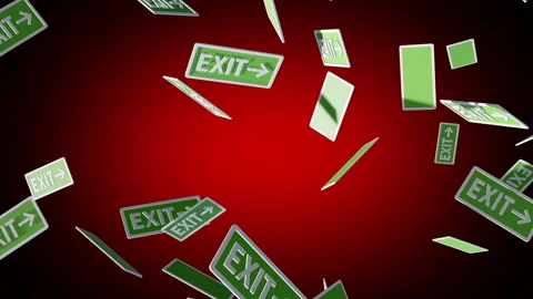 Exit Sign Stockbeeldmateriaal 346719376