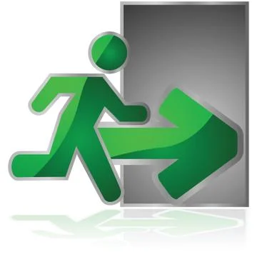 Exit sign Stock Illustration