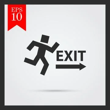 Exit sign Stock-Illustration