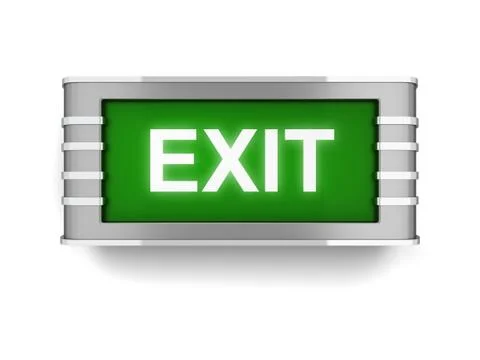 Exit sign Ilustración de archivo