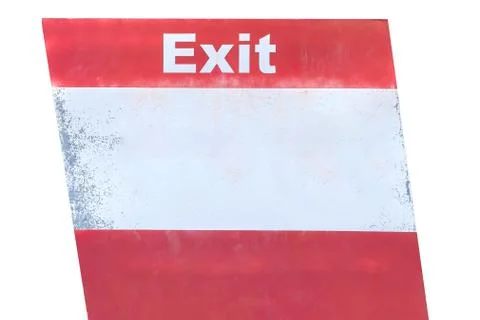 Exit sign isolated Stock Photos