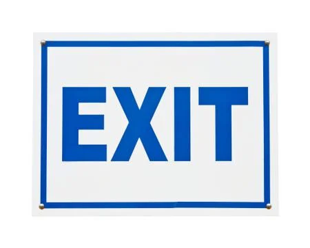 Exit sign Stock Photos