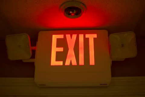 Exit sign Foto stock