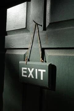 Exit sign Stock Photos
