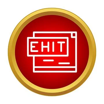 Exit sign showing computer window closing process Illustrazione stock