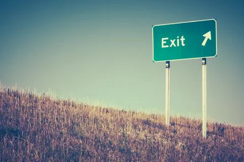Exit Sign On A USA Freeway Stock-Fotos