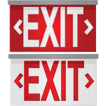 Exit signs Stock Illustration