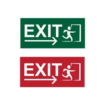 Exit signs Stock Illustration