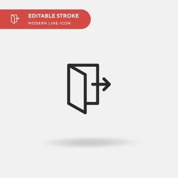 Exit Simple vector icon. Illustration symbol design template for web mobile U Ilustración de archivo