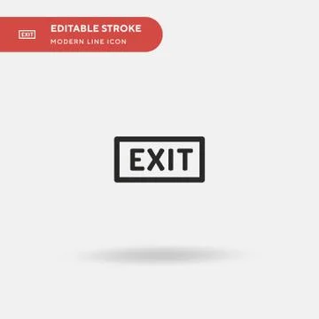 Exit Simple vector icon. Illustration symbol design template for web mobile U Ilustración de archivo