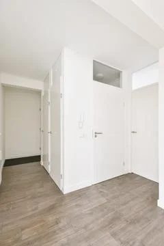 Exit from a small cozy empty room Stock Photos