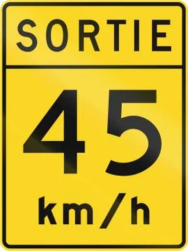 Exit Speed in Canada Stock Illustration