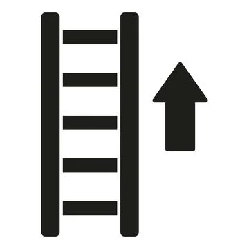 Exit staircase icon simple vector. Person leaving Ilustración de archivo
