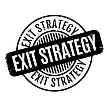 Exit Strategy rubber stamp Stock Illustration
