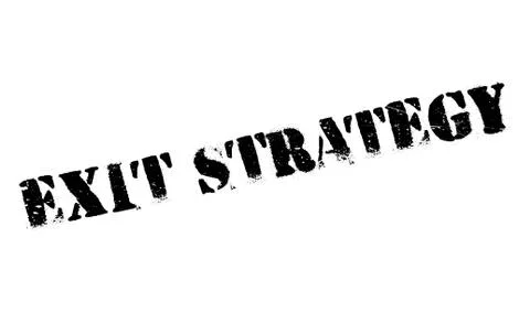 Exit Strategy rubber stamp Stock Illustration