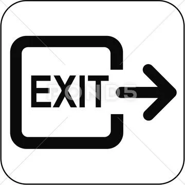 Exit symbol, artwork Stock Illustration
