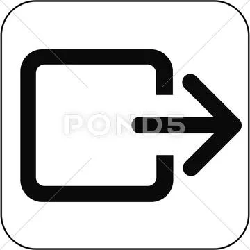 Exit symbol, artwork Stock Illustration