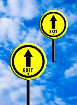 Exit  symbol. Stock Illustration