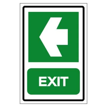 Exit Symbol Sign, Vector Illustration, Isolate On White Background Label. EPS Stock Illustration