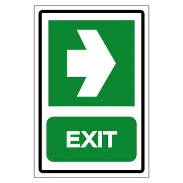 Exit Symbol Sign, Vector Illustration, Isolate On White Background Label. EPS Stock Illustration