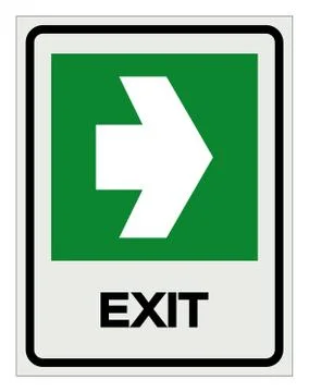 Exit Symbol Sign, Vector Illustration, Isolate On White Background Label. EPS Stock Illustration