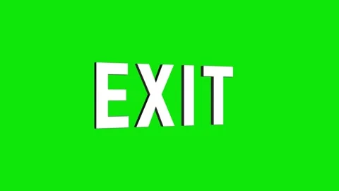 Exit text 3D word rotation animation video effect for trailer title Stock Footage 313715661