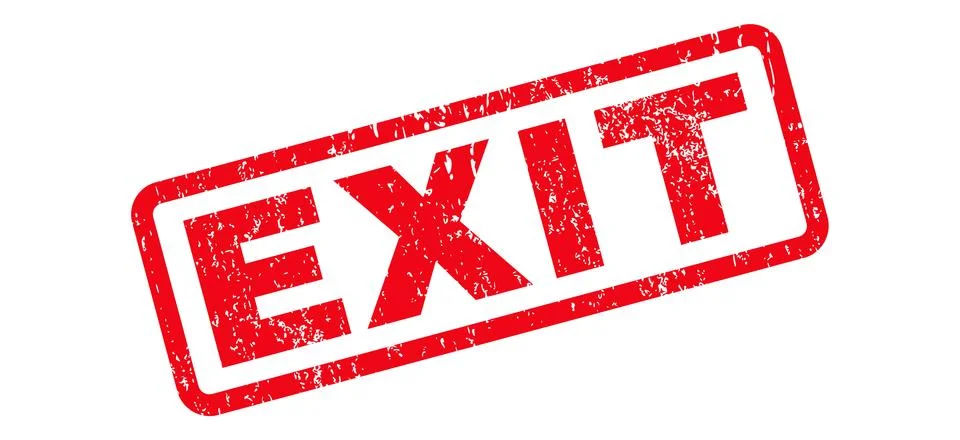 Exit Text Rubber Stamp Stock Illustration