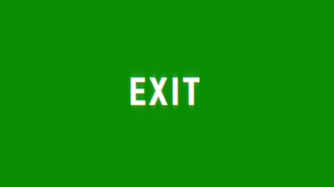 Exit text word glitch effect loop animation 4K video effect Video stock 313265822