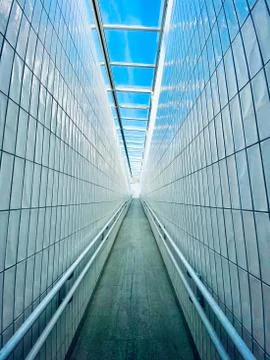Exit from the underground tunnel. Stock Photos