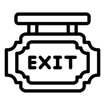 Exit Vector Icon Design Illustration Illustrazione stock