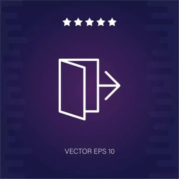 Exit vector icon Illustrazione stock