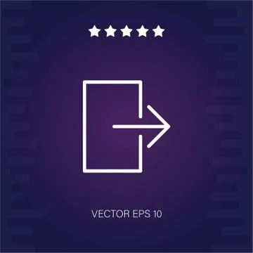 Exit vector icon Stock Illustration