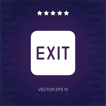 Exit vector icon Illustrazione stock