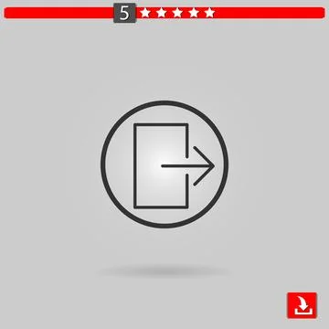 Exit vector icon Stock Illustration