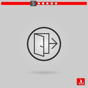 Exit vector icon Stock Illustration