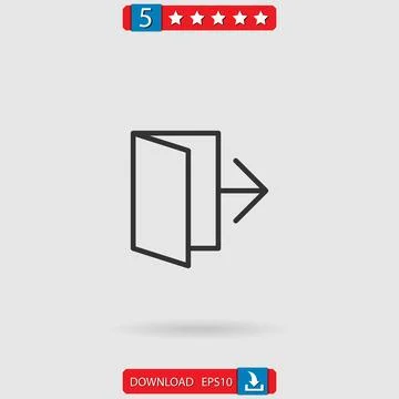 Exit vector icon Stock Illustration