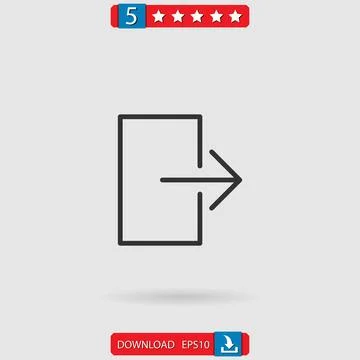 Exit vector icon Stock Illustration