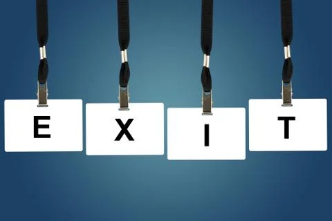 Exit word Stock Illustration