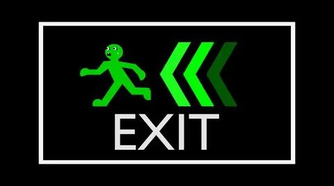 Exit001 left Stock Illustration