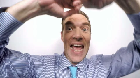 Exited businessman dancing   Stock-Footage 210519489