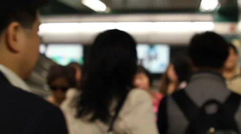 Exiting an MTR car Stock Footage 3749911