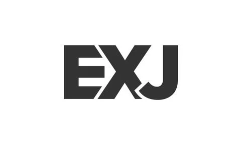 EXJ logo design template with strong and modern bold text. Initial based ve.. Stock Illustration