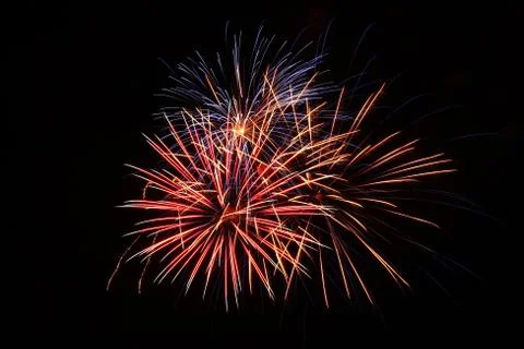 Exlosion firework on black background Foto stock