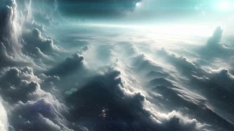 Exoplanet Atmosphere with Clouds 스톡 동영상 301021828