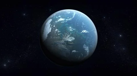 Exoplanet in deep space.Elements of this image were furnished by NASA. Stock Illustration