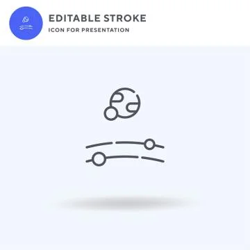 Exoplanet icon vector, filled flat sign, solid pictogram isolated on white, logo Stock Illustration