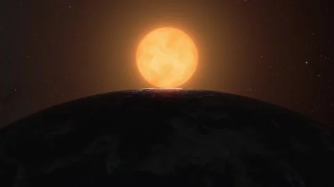 Exoplanet Orbiting a Dwarf Star, Animation Video stock 139056920