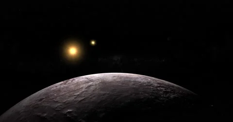 Exoplanet Proxima Centauri b with Alpha Centauri binary stars Stock-Footage 237883215