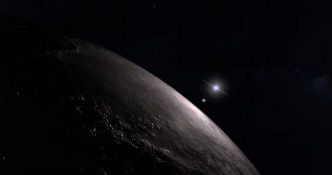 Exoplanet Proxima Centauri b with Alpha Centauri binary stars in the outer space Stock Footage 237883348