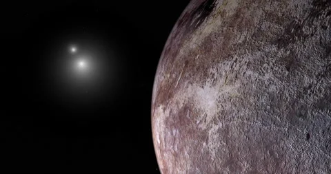 Exoplanet Proxima Centauri b with Alpha Centauri binary star system Stock Footage 237913455